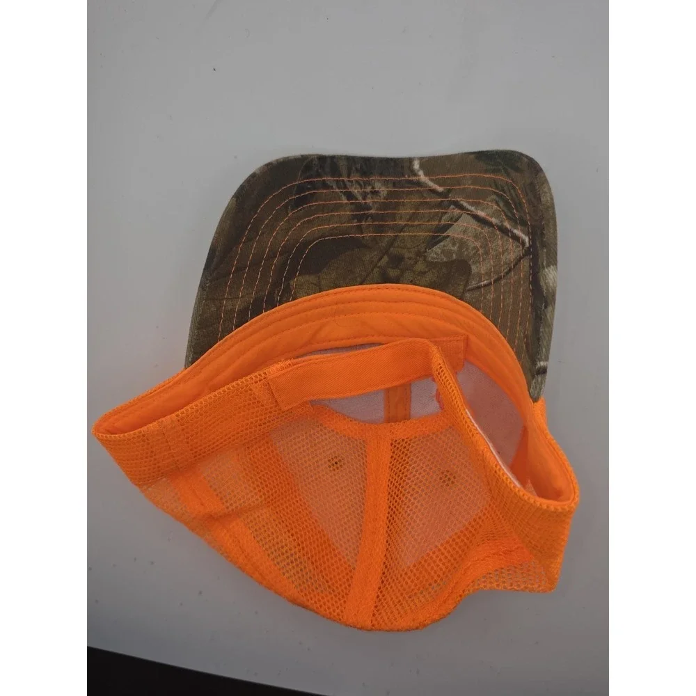 GraybaR Realtree Camo Blaze Orange Mesh Trucker Hunting Hat Cap OSFA